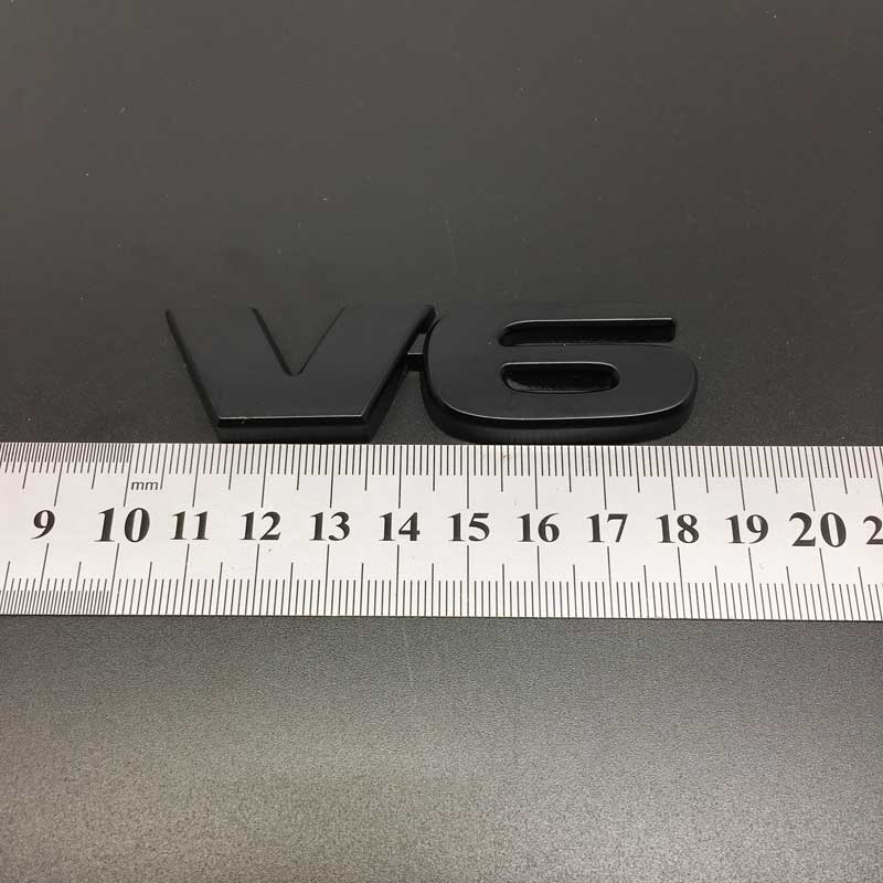 Car Styling 3D Metal V6 Logo Car Sticker Emblem Badge V6 Sticker for Nissan Toyota Honda Ford Chevrolet Dodge