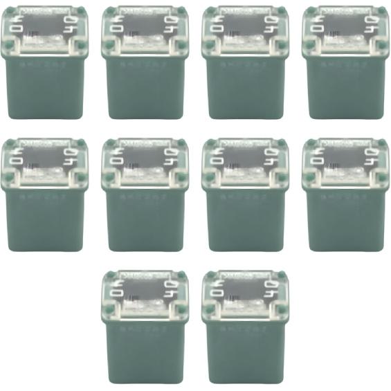 10PCS 30Amp Car Micro Cartridge Fuses, Car Low Profile Mini Box Shaped Fuse, Vehicle Square Female Fuse Accessories, Slow Blow FMM Mcase Type Fuses 40 Amp