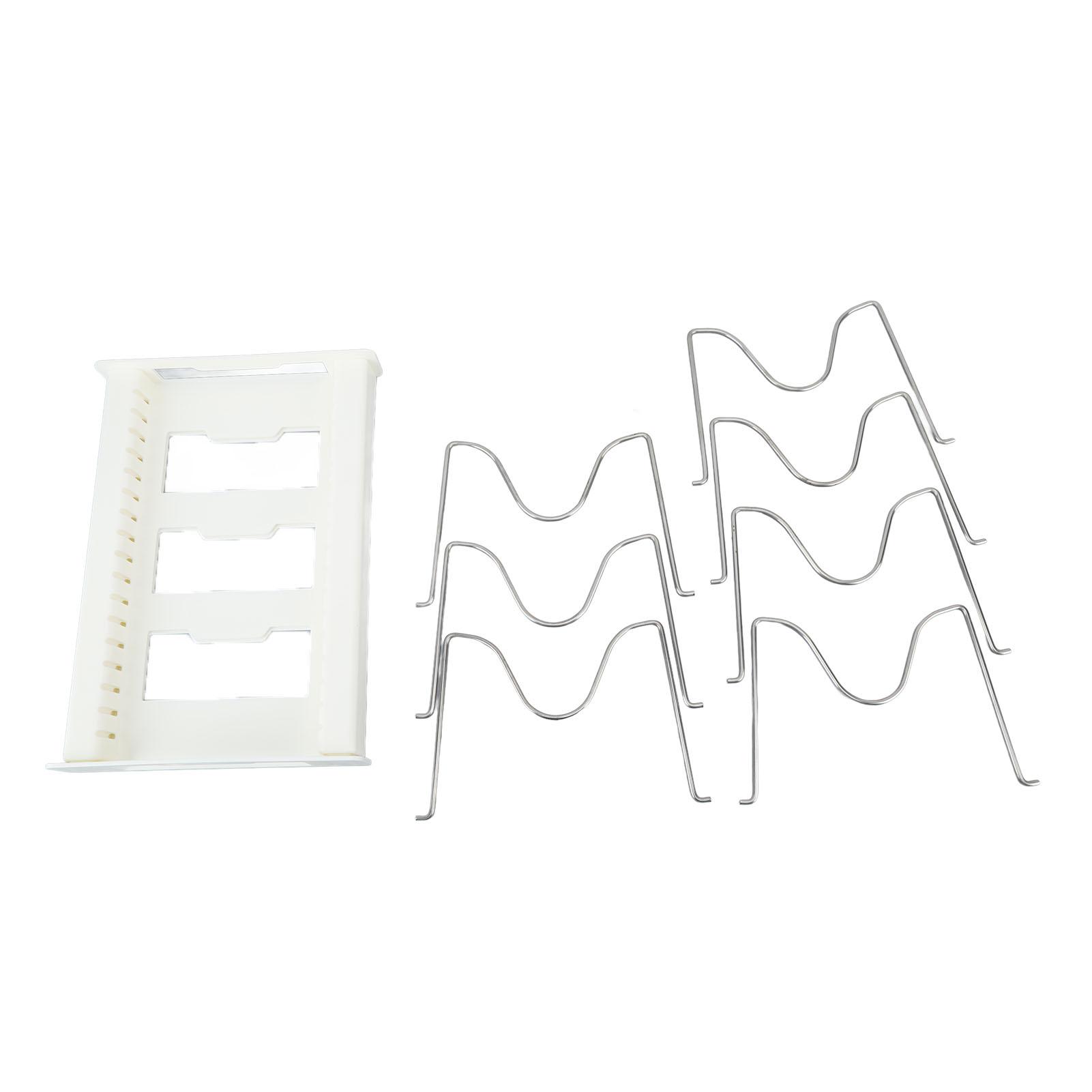 Расширяемый органайзер для кастрюль противоскользящий регулируемый размер многофункциональный держатель для крышки кастрюли для кухни столовой белый 1773₽