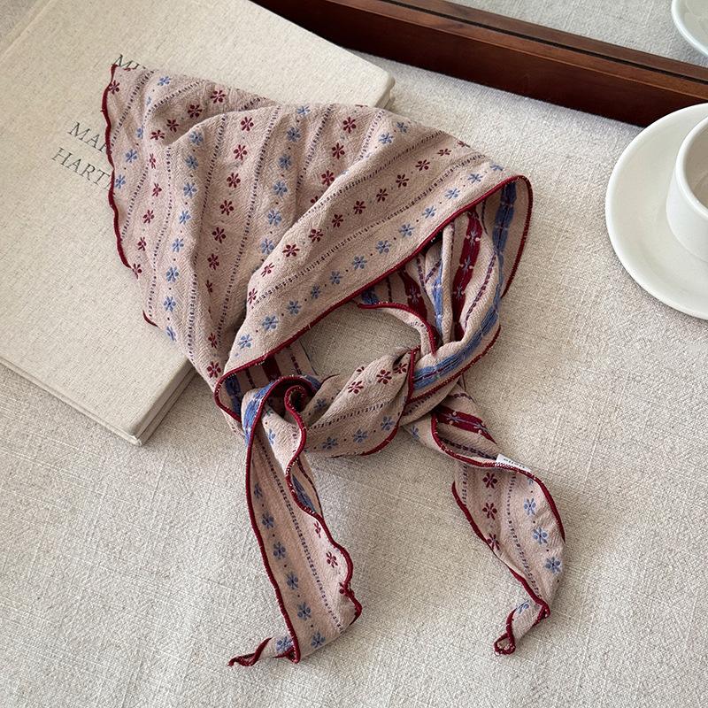 

2026 Soft Cotton Linen Triangle Scarf Cashew Print Floral Neck Head Scarves Decorative Scarves Long Bandanas Shawl Headband A2