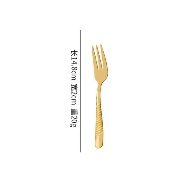 Cross 304 Stainless Steel Star Diamond Tableware Set: Steak Knife, Fork, Spoon, and Teaspoon for Home and Hotel Use