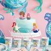 4pcs Mermaid Cake Topper Little Cute Mermaid Doll Figurines Decorations for Mermaid Princess Under the Sea Theme Birthday Party