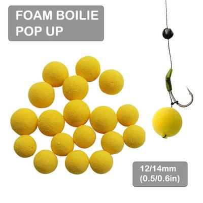 15x Karpfenangeln Zubehör 12mm/14mm Pop Up Schaum Boilies Köder Köder Für Karpfen Rig Chod Zig Rig method Feeder Angelgerät