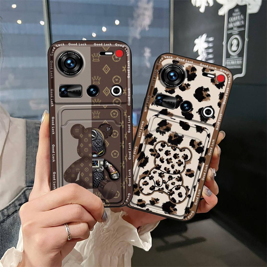 Weiche Hülle Silikon Handyhülle Für ZTE Nubia Z70 Ultra Staubschutz Schutz Stoßfest Kartenfach Kartensteckplatz Vollständige Umhüllung