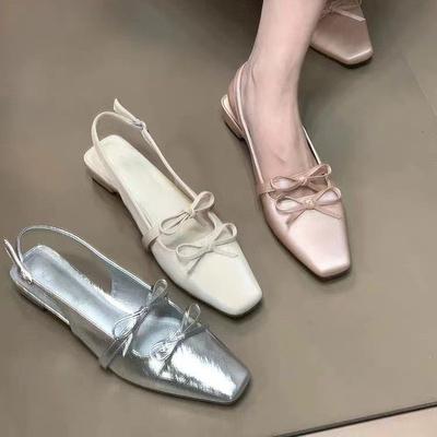 Baotou Sandalen Damen Sommer neu Französisch atemberaubender Feenstil Abend dicker Absatz silberne einzelne Schuhe Temperament High Heels