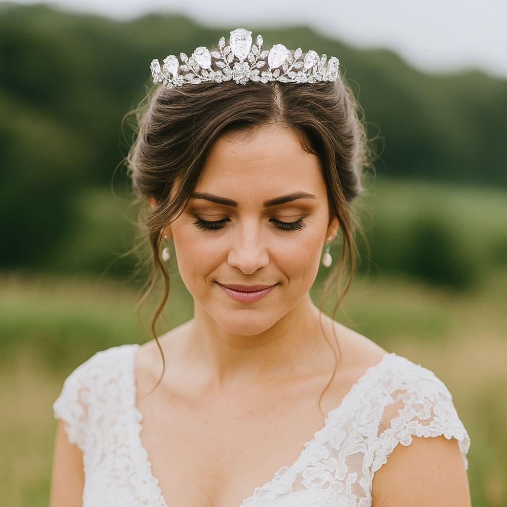 Elegant Bridal Tiara Luxury Bride Crown Dress Up Girls Princess Crown  Wedding Party