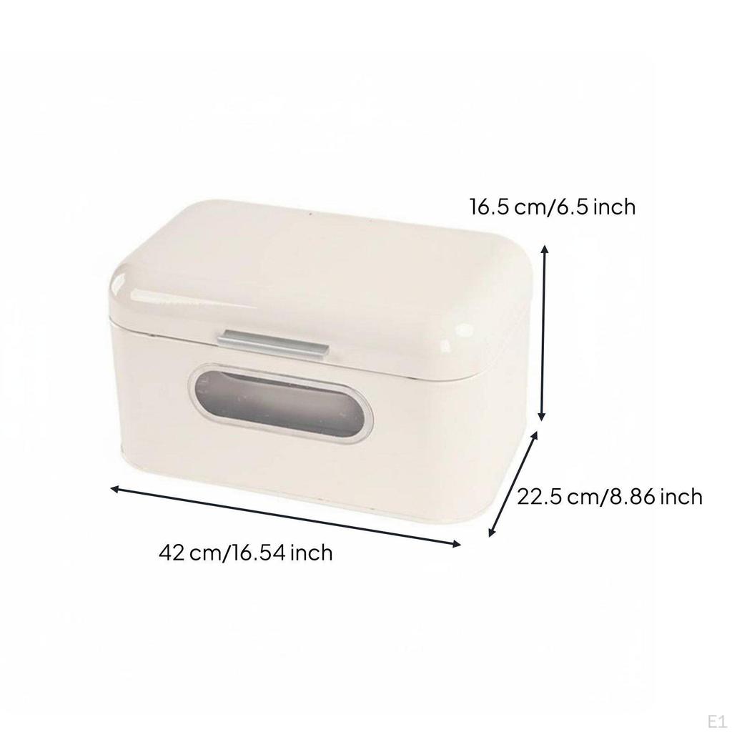 Metal Food Container with Window Bread Storage Jar Easy to Clean Cake Snake Green
