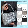 Quilted Ladies Tote Embroidered Plaid Casual Handbags Fashion Simple Soft Lightweight Portable Solid Color for Weekend Vacation