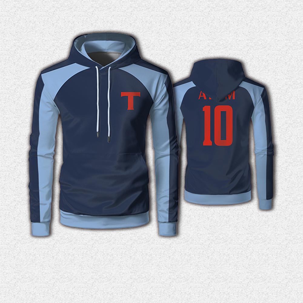 Аниме Худи Нанкацу Капитан Цубаса Осень Удобный Повседневный Пуловер Мужской и Женский Фанаты Должны Иметь Оверсайз Толстовка L