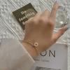 Micro-Inlaid Zircon Round Letter H Bracelet for Women, Summer Korean Style,Simple Niche Jewelry Bracelet