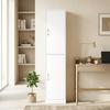 180 cm Tall Bookshelf, Modern 5-Tier Shelf with Adjustable Shelves, Freestanding Storage Cabinet, White