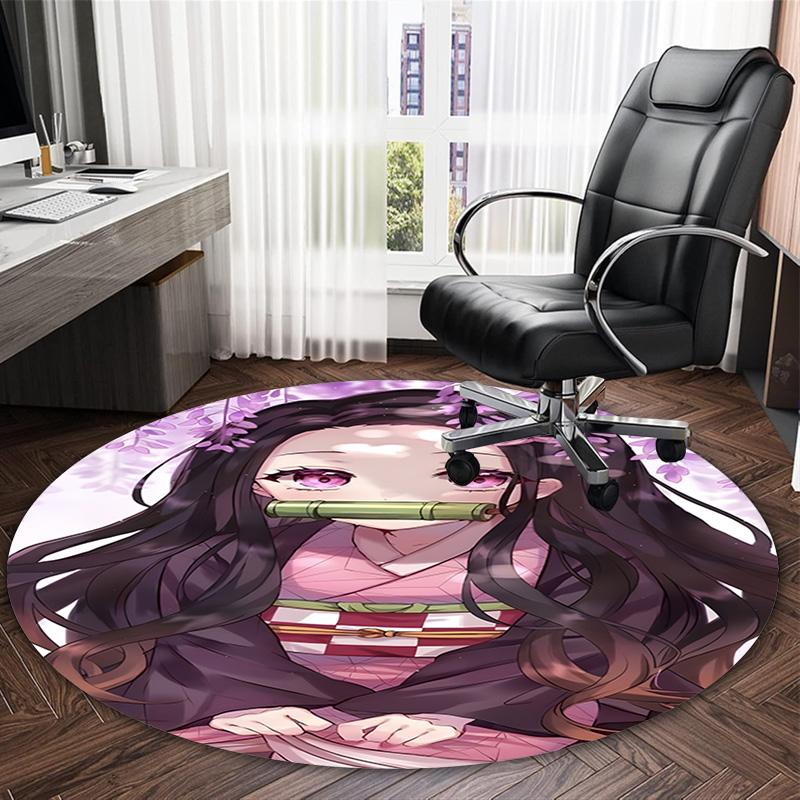 1pc nezouko  Carpet, Round Rug, Comfortable, Suitable for Entryways, Living Rooms, Office, And Bedrooms, Christmas Decoration