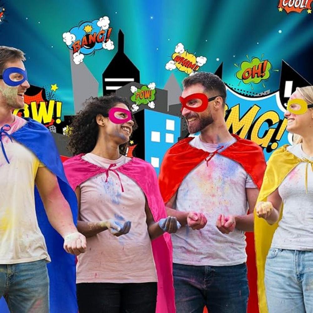 2Pcs/Set Cosplay Costume Halloween Superhero Cloak Halloween Cloak Costume Set  Stage Performance