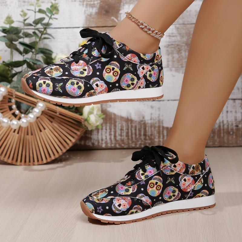 Fashion Cute Halloween Single Shoes 2024 Autumn New Personalized Pumpkin Head Comfortable Sports and Leisure Women's Vulcanized Shoes