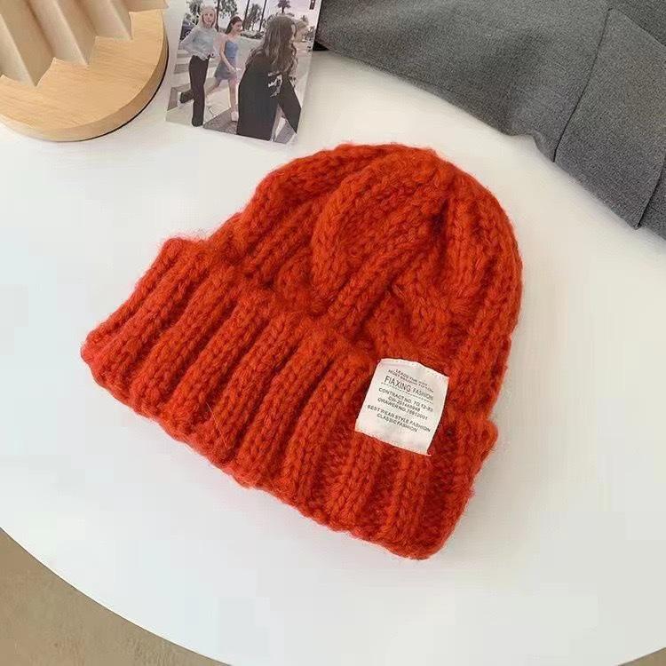 Japanese-Korean Soft Knitted Slouchy Hat for Women, Autumn/Winter Warmth, Fits Large Head, Cold Protection