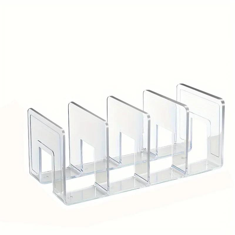 Acrylic File Sorter, Clear File Holder Acrylic Desk Organizer, Sturdy Desktop File Organizer File Folder Holder Rack( 1 Pack)