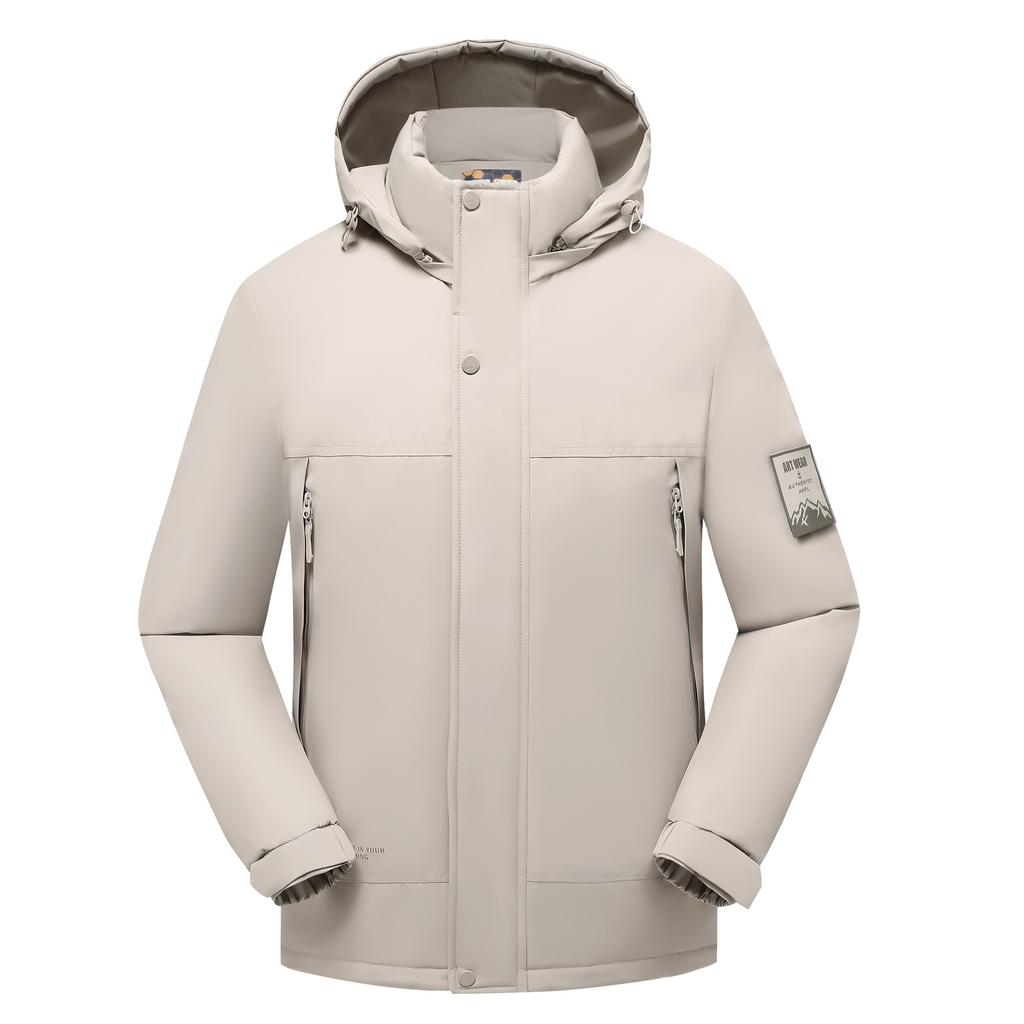 Men's Winter Hooded Jacket Warm Casual Windproof Coat Padded Thicken Parka Jackets for Men Quilted Full Zip Windbreaker Insulated Jackets with Hood