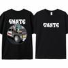 Skate Never Die T Shirt Double Sided Police Car Graphic Tee Oversized Skater