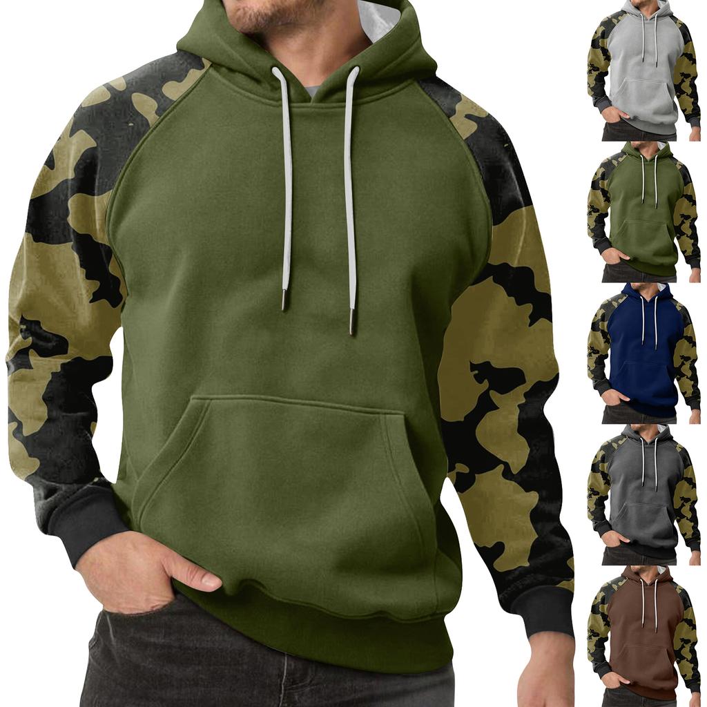 Men's Camouflage Sweatshirt Hoodie Men's Sports Large Size Casual Sweatshirt