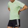 Adidas Striped Print Crew Neck Short Sleeve T-Shirt Men Tops Green IQ3833