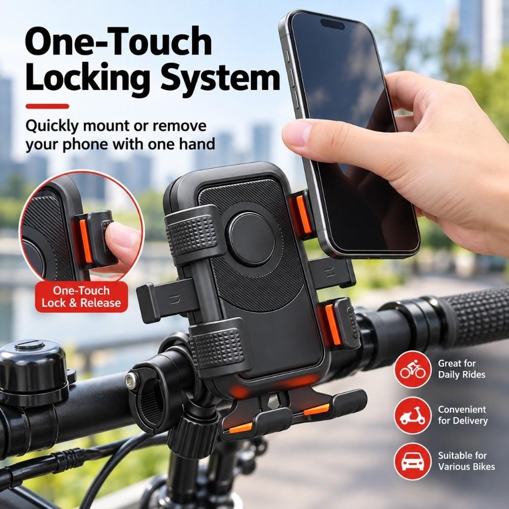 Anti Slip Handlebar Phone Mount Universal Phone Bracket for iPhone/Xiaomi/Samsung for Riding