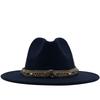 Woolen Top Hat European and American Fashion Ethnic Style Hat Flat-brimmed Big-brimmed Jazz Hat