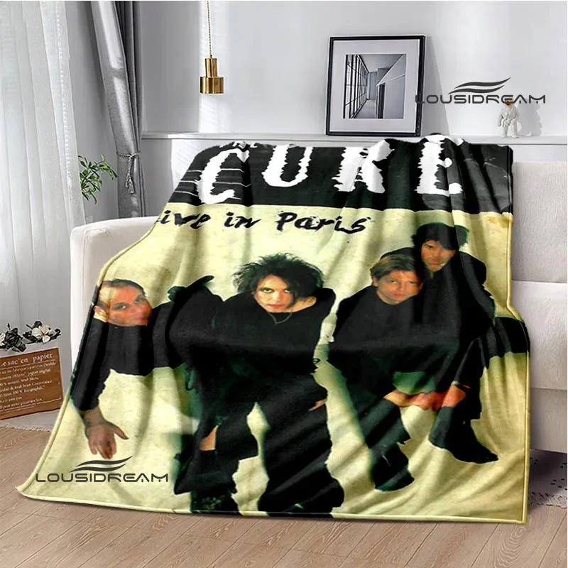Rock band The cure Printed blankets picnic blanket Warm Flannel blankets Soft and comfortable blanket bed linings Birthday Gift