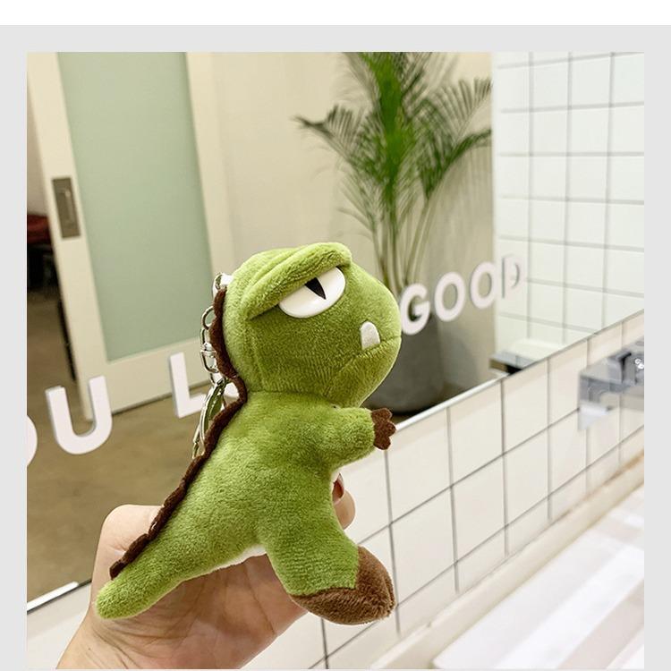 Ins Package Pendant Small Dinosaur Doll Book Keychain Dinosaur Cute Plush Hanging Bag Pendant