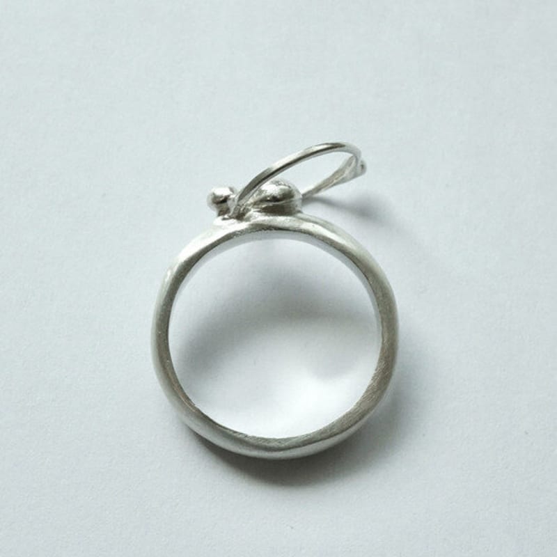 vacactsilver planet ring