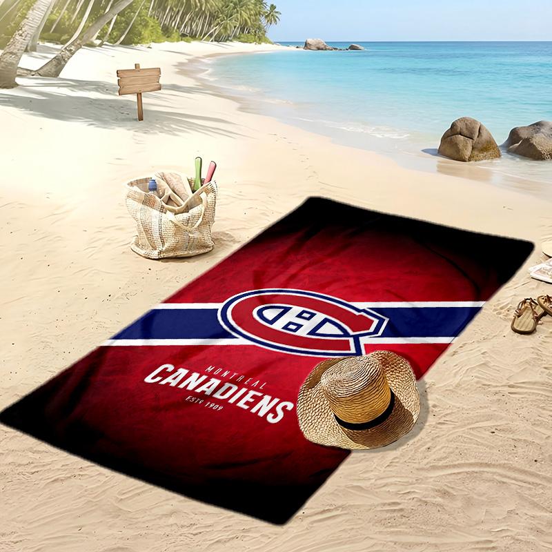Montreal Canadiens Print Strandtuch Weich Tragbar Schnell?Trockenes Handtuch für Pool Sommerurlaub Outdoor Sport