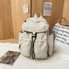 New high-value fresh and sweet backpack couple solid color simple mountaineering travel lightweight backpack