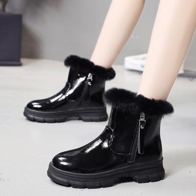 Fashion Women Winter Snow Boots 2024 New Fashion Style High-top Shoes Casual Woman Waterproof Warm Woman Female High Quality Black Erf65