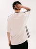 YALE Applique Taping Raglan Short Sleeve T-Shirt White
