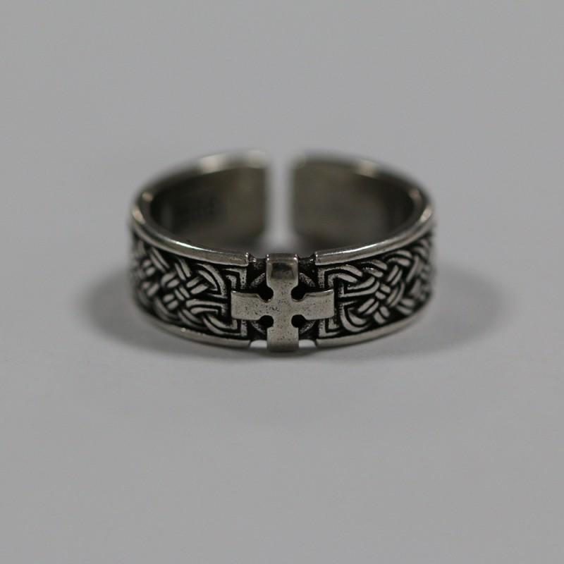 Adjustable Open Ring With Celtic Knot Design Handmade Plated Unisex Vintage Style Jewelry