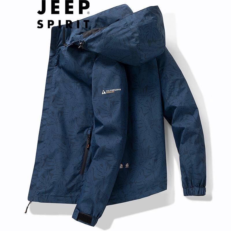 JEEP SPIRIT Men s Spring Casual Hooded Jacket M