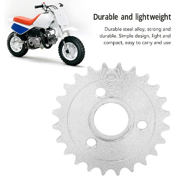 Rear Drive Wheel Sprocket, Steel Alloy 420 Chain Simple Removal 24 Tooth Rear Sprocket for Z50A Z50 Z50R Z50J Monkey Bike