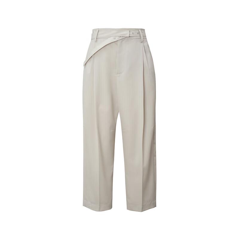 LESS Women's 2023 Autumn Loose Tapered Cropped Trousers