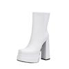 Designer Damen Schuhe 2025 Neue Mode Plateau Stiefel Damen Hochwertige Luxus Damen Lederstiefel Damen Super High Heels Stiefel