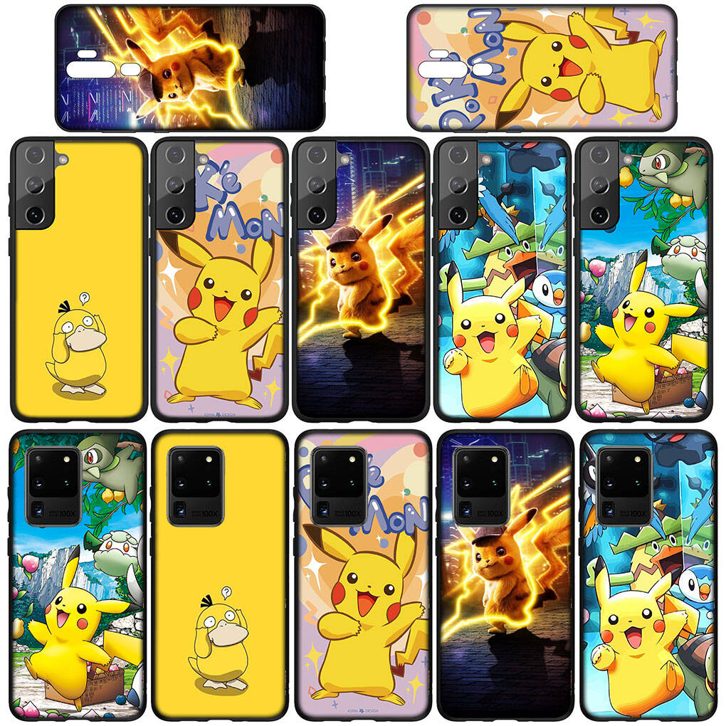 Cover for iPhone 17 16 15 Xiaomi Poco Redmi Note 14 13 12 11 Pro Max X 9 16e Samsung Galaxy S25 S24 S23 OPPO Huawei Psyduck Pokemon Pikachu Phone Case