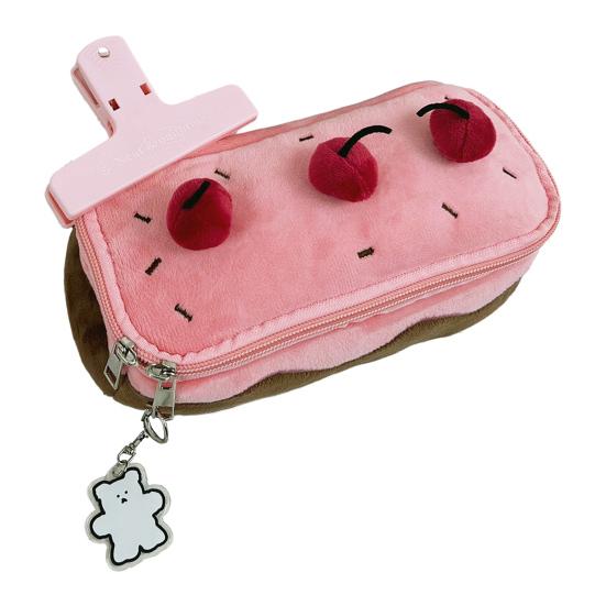 Cherry Cake Pencil Case Large Capacity Pencil Pouch Cute Stationery Bag