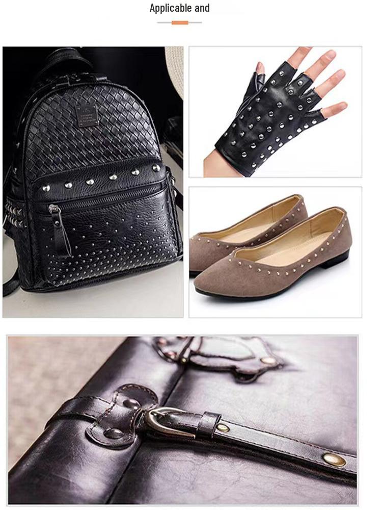 Double-Sided Leather Bag with Mother-Child Round Head Double Cap Rivets for DIY Clothing & Bag Accessories
