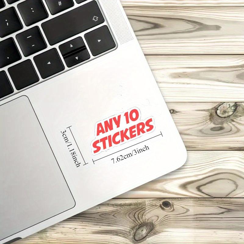 Vyberte si libovolných 10 nálepek | Vlastní balíček nálepek | Vinylové nálepky na notebooky, lahve na vodu a termosky | Vyberte si svůj balíček nálepek