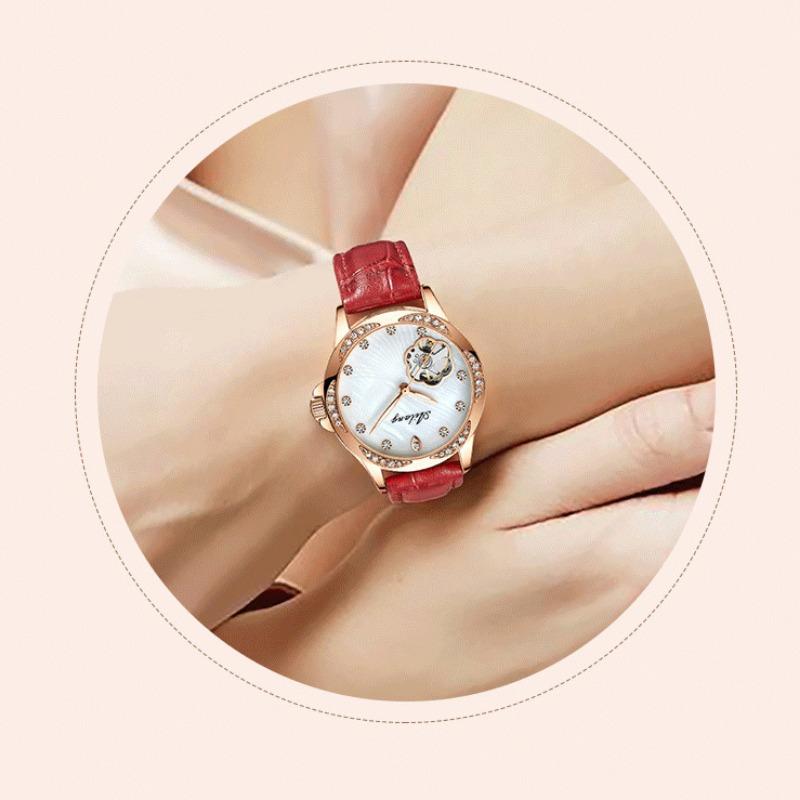 AILANG Neue Damenuhr Automatische mechanische Uhr Modeuhr Damenuhr Gürtel Wasserdicht