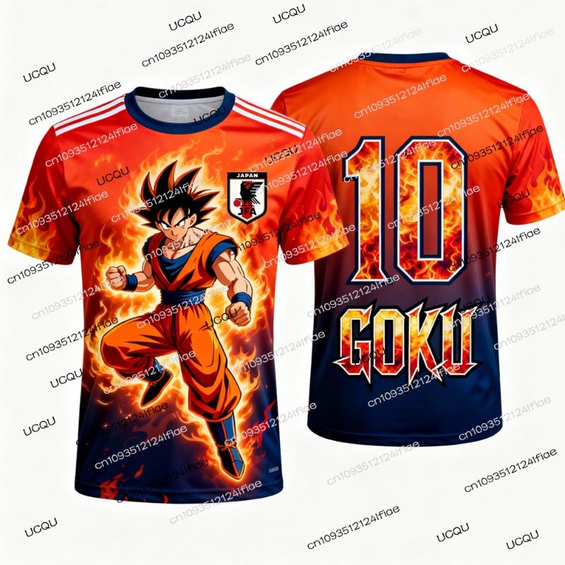 2026 Japan One Piece Luffy Football Jersey T-shirt Kids Football Special Jersey Kit Adult Men's/Women's Quick-Drying Sweatshirt