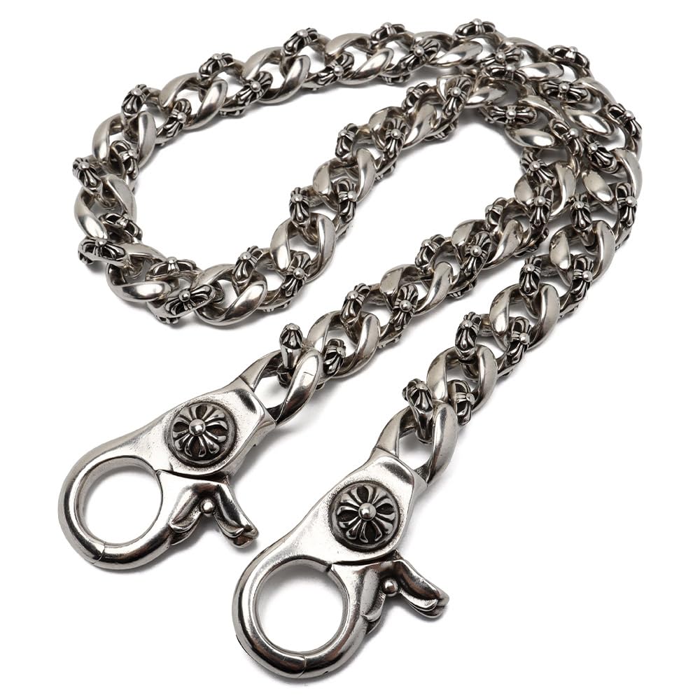 

Extra Thick Cross Wallet Kihei 10mm Double Smoked Wallet Loss Prevention [Silver KYASYA] Chain, Chain, Wide, Chunky, Cross, Clip, Finish, Heavy-Duty