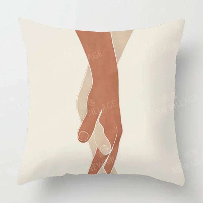 Nordic Fall Home Decor Autumn  Throw Pillow Cover Sofa Cushion Cover Velvet Modern