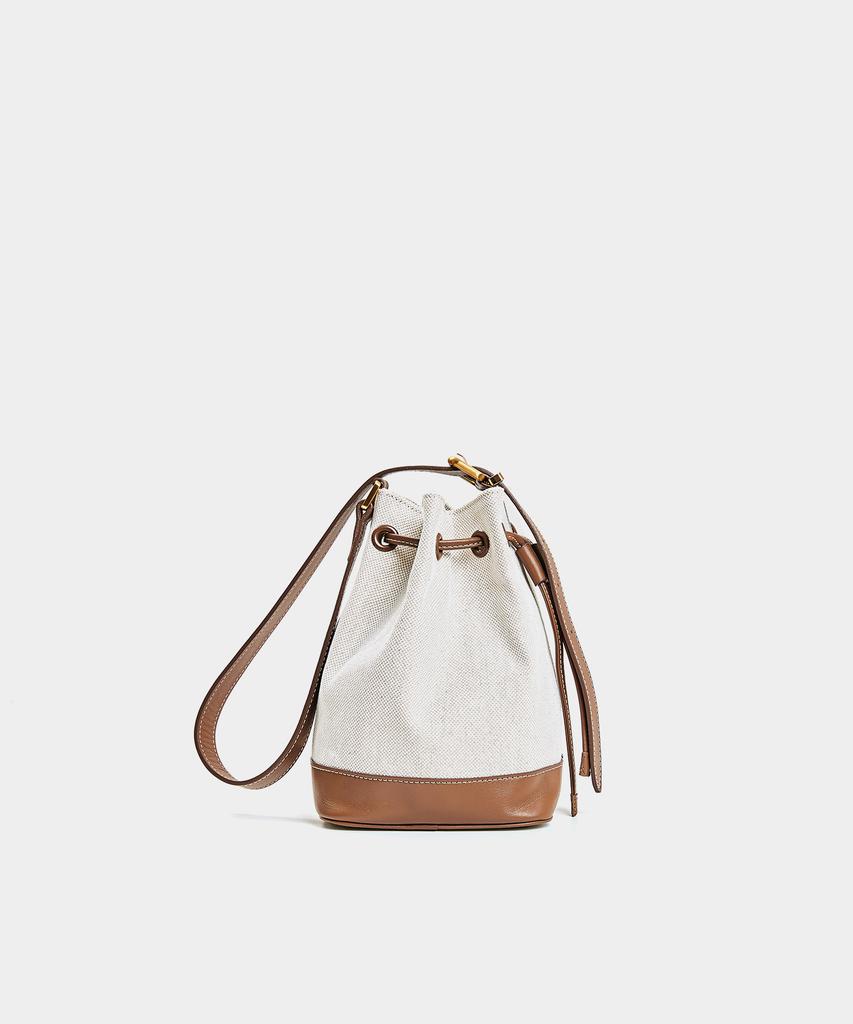 Badgigi Trowstring Canvas Bag, Beige