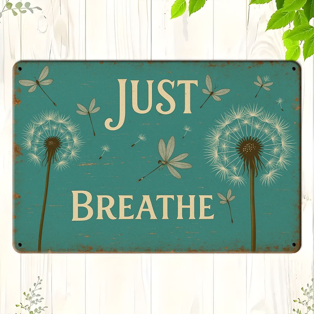 

Dandelion vintage metal sign, 20x30cm. чистый