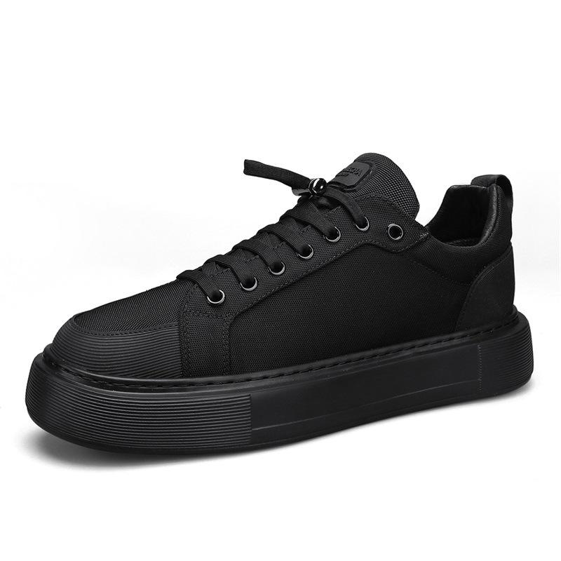 

Elastic band business dress work shoes black texture casual thick baseplate shoes four seasons outdoor sports men s cloth shoes 44