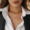 Yori Natural Freshwater Pearl Pendant Three-Layer Necklace Arrivals Stainless Steel Fashion Basic Daily Waterproof Jewelry